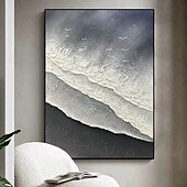 Недорогие Пейзажи-Ручная работа, 3D картина маслом с волнами, ручная работа, настенное искусство, огромная волна, океан, картина маслом на холсте, ручная работа, морские волны, 3D текстурированная абстрактная картина,