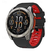 halpa Garmin kellonauhat-Kellon ranneke varten Garmin Fenix 8 47mm 51mm 7X 6 6X Pro Epix Pro Instinct 2X Approach S70 S62 S60 Forerunner 955 945 Epix Marq Descent Quatix 22mm 26mm Silikoni Korvaus Hihna Quick Fit Säädettävä