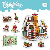 ieftine Jucării de Construit-seturi de blocuri de construcție de Crăciun kit de construcție brickheadz moș/ren/om de zăpadă/bărbat dulce set de cărămizi decorațiuni și cadouri de Crăciun pentru copii băieți fete adult