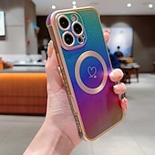 お買い得  iPhone用ケース-電話 ケース 用途 iPhone 16 Pro Max プラス iPhone 15 プロマックスプラス iPhone 14 13 12 Pro Max Plus iPhone 14 Pro Max iPhone 13 12 Pro Max バックカバー 磁石バックル ワイヤレス充電をサポート 耐衝撃 レトロ風 TPU 仕上げ