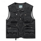 economico Gilet-Per uomo Gilet / gilet da escursionismo Gilet di pile da escursione Senza maniche Gilè Esterno Traspirante Comodo Tasche Nylon Nero Verde militare Rosso Caccia Pesca Scalate