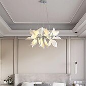 cheap Chandeliers-White Porcelain Petal Pendant Lights Modern Luxury Pendant Light Hanging Lamp Hanging Lamp for Ceiling Lustre 110-240V