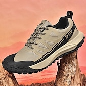 baratos Ténis para Homem-tênis de corrida de trilha bege masculino - tênis esportivos leves com sola antiderrapante para caminhadas e aventuras ao ar livre