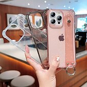levne Pouzdra pro iPhone-telefon Carcasă Pro iPhone 16 Pro Max Plus iPhone 15 Pro Max Plus iPhone 14 13 12 11 Pro Max Plus iPhone 13 12 11 Pro Max Zadní kryt s poutkem na zápěstí Nárazuvzdorné Retro Pokování