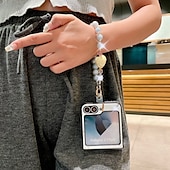 お買い得  サムスン用ケース-電話 ケース 用途 Zフリップ6 Z Flip 5 Z Flip 4 Z Flip 3 バックカバー スタンド付き リストストラップ付き 耐衝撃 レトロ風 TPU PC