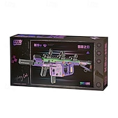 Недорогие Конструкторы-12 строительных блоков mp5 коллекционное оружие игрушка - 1698 шт. модель оружия строительный блок снайперский набор стреляющий - имитация оружия игрушка рождественский подарок