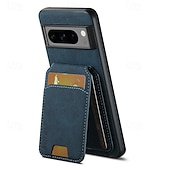 זול תיק טלפון אחר-טלפון מגן עבור Pixel 9 Pro Pixel 9 Pro XL Pixel 8 Pro Pixel 8 פיקסל 9 Pixel 7 Pixel 7 Pro Pixel 6 Pixel 6 Pro מארז כרטיס ארנק עם מעמד חריץ לכרטיס עמיד בזעזועים רטרו TPU PC עור PU