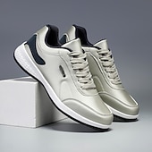 economico Sneakers da uomo-scarpe da ginnastica sportive casual da uomo color cuoio con suola ammortizzata e design allacciato – comode scarpe da passeggio per tutti i giorni