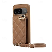 お買い得  その他のスマホケース-電話 ケース 用途 ピクセル9プロ ピクセル9プロXL Pixel 8 Pro Pixel 8 ピクセル9 バックカバー スタンド付き ストラップ付き カード挿入口 レトロ風 TPU PUレザー