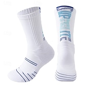 economico Calzini da corsa-Calze sportive Calzini da corsa 1 paio Color Block Per uomo Calzini / Calze Anti-scivolo Traspirante Comodo Allenamento in palestra Calcio Corsa Jogging Ciclismo Gli sport Color Block Lettere