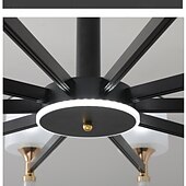 billige Pendellys-moderne lysekrone taklampe led pendellys moderne innfelt taklampe for spisestue stue svart gylden 6/8/10/15-lys 110-240v