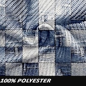 billiga tröjor med tryck för män-Herr Ful jultröja Pullover tröja Stickat Ribbad Sticka Vanliga toppar Stickat jultomten Rund hals Festkvällskläder Kläder Drop Shoulder Höst vinter Blå S M L
