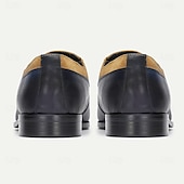billige Klassiske Pensko-kvalitetssko for menn med okseskinn og semsket skinn - elegante blå og brune brogue-formelle sko for spesielle anledninger
