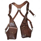 economico Accessori da campeggio-imbracatura antifurto nascosta sotto le ascelle portafoglio fondina borsa in similpelle doppia spalla tasca ascellare gilet sportivo accessori per esterni