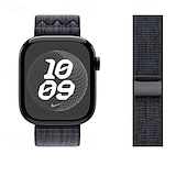 baratos Pulseiras de Apple Watch-Pulseira Esportiva Compatível com Pulseira Apple Watch 38mm 40mm 41mm 42mm 44mm 45mm 49mm Ajustável Tecido pulseira de substituição para iwatch Ultra 2 Series 9 8 7 SE 6 5 4 3 2 1
