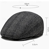 economico Cappelli da uomo-Per uomo Cappello con paraorecchie Coppola Cappello Ascot Cappello da Giornalista Nero Marrone Lana Moda Casual Streetwear Quotidiano Quadri Regolabile Protezione solare Traspirante