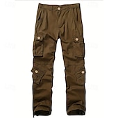 baratos Partes inferiores-Homens Calças Outdoor Calça Cargo Calças de Trilha Militar Côr Camuflagem Ao ar livre Normal Prova-de-Água Respirável Secagem Rápida Calças Preto Verde Tropa Algodão Caça Alpinismo Campismo