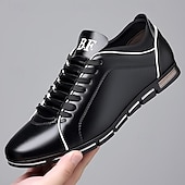 cheap Men&#039;s Sneakers-Men&#039;s Red Casual Sneakers – Stylish Faux Leather, Lace-Up Design, Comfortable Everyday Footwear