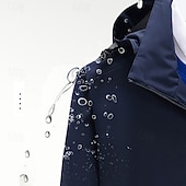 voordelige Fleece &amp; 3-in-1 Jassen-Voor heren Regenjack Buiten waterdicht Winddicht Wandeloutfits Wandelkleding Lente Herfst Windjacks Effen Kleur Donker Grijs Zwart Wit