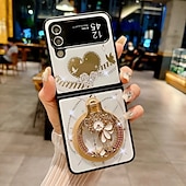 お買い得  サムスン用ケース-電話 ケース 用途 Zフリップ6 Z Flip 5 Z Flip 4 Z Flip 3 バックカバー スタンド付き 磁石バックル ワイヤレス充電をサポート レトロ風 TPU PC