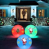 abordables Luces subacuáticas-Luz flotante LED para piscina de 40 cm, bola inflable luminosa resistente al agua para decoración de piscinas al aire libre y deportes de piscina