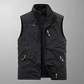 cheap Vests-Men&#039;s Hiking Vest Hiking Fleece Vest Sleeveless Vest Outdoor Thermal Warm Fleece Lining Comfortable Winter Pocket Polyester Black Army Green Khaki Hunting Fishing Climbing