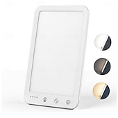 abordables Protections personnelles-Lampe triste Lampe de luminothérapie sans UV Lampe portable à lumière naturelle avec lumière LED et 3 niveaux de luminosité réglables et température de couleur &amp;fonction mémoire