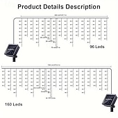 זול מופעל באמצעות אנרגיה סולארית-4m 96leds חיצוני סולארי קרח בר מחרוזת אור חצר מרזבים מרפסת גדר מדרגות חג המולד חתונה אווירה חגיגית מחרוזת אור דקורטיבית