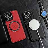 economico Cover per iPhone-telefono Custodia Per iPhone 15 14 Pro Max Plus iPhone 13 12 11 Pro Max Copertura Posteriore Magnetico Supporta la Ricarica Wireless Resistente agli urti Retrò TPU Pelle PU