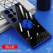 abordables Carcasas Samsung-Funda para S24 S24 Ultra Plus S24 FE S23 S23 Ultra S23 Plus S25 Ultra Cubierta trasera soporte de anillo a prueba de golpes retro TPU PC