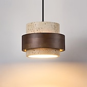 ieftine Lumini pandantive-lampada suspendata wabi-sabi lampa de noptiera pandantiv lumina rotunda insula travertin lumina pandantiv retro