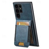 ieftine Carcasă Samsung-telefon Maska Pentru S24 Ultra Plus S23 Ultra Plus S22 Plus Ultra S25 Ultra Capac Spate rezista Loc pentru card Anti Șoc Retro TPU PC PU piele