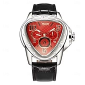 cheap Mechanical Watches-Jargar Top Brand Automatic Mechanical Men Army Triangle Calendar 24 hour Dial Real Leather Sport Wrist Watch