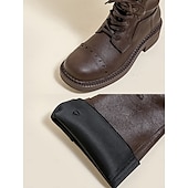 abordables Bottes de combat-bottes de combat à lacets à mollet large pour femmes avec sangles à boucle, semelle robuste - confortables et élégantes pour une tenue décontractée et extérieure