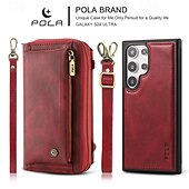 levne Pouzdra pro Samsung-telefon Carcasă Pro S24 S24 Ultra Plus S23 Ultra Plus S23 S22 S22 Plus Ultra Zadní kryt Pouzdro na peněženku se stojánkem Zip s Lanyardem Retro TPU PU kůže
