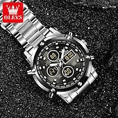 cheap Digital Watches-OLEVS 1106 Men&#039;s Watch Luxury Brand Quartz Watch Trend Sports Alarm Clock LED Display Waterproof Timing Code Watch Men&#039;s Watch