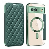 お買い得  その他のスマホケース-電話 ケース 用途 ピクセル9プロ ピクセル9プロXL ピクセル9 バックカバー 磁石バックル ワイヤレス充電をサポート カード挿入口 レトロ風 TPU PUレザー