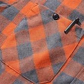 Χαμηλού Κόστους Ανδρικά μπλουζάκια-Ανδρικά Casual πουκάμισο Φανέλα πουκάμισο Πουκάμισο χοντρό Φανελένιο μπουφάν Καρό Αθλήματα &amp; Ύπαιθρος Δρόμος Μαύρο Ρουμπίνι Θαλασσί Βυσσινί Μακρυμάνικο Με Κουκούλα Χειμώνας Άνοιξη &amp; Χειμώνας Ρούχα