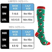 abordables Calcetines de running-Calcetines de yoga Calcetines de Navidad 1 Par Hombre Mujer Calcetines de compresión A prueba de resbalones Transpirable Reductor del Sudor Cómodo Entrenamiento de gimnasio Baloncesto Fútbal