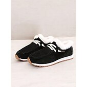preiswerte Damenhausschuhe und -halbschuhe-Damen Winter-Schlupfschuhe mit Kunstfellfutter – gemütliche und flexible warme Freizeitschuhe für drinnen und draußen