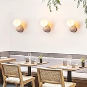 cheap Indoor Wall Lights-Japanese Wabi-sabi Style Wall Sconces Wall Lamps with Milky Glass Shade  Stone Wall Lights