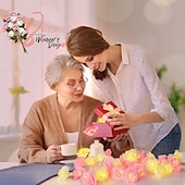 رخيصةأون يعمل بالبطاريات-سلسلة أضواء خرافية من الورود لعيد الحب مع جهاز تحكم عن بعد، مقاومة للماء تعمل بالبطارية/USB، 3 متر، 20 مصباح ليد لحفلات الزفاف والحفلات وعيد الحب وديكور العطلات