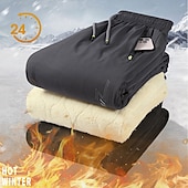 billiga Raka ben-Men's Athletic Pants Fleece Pants Sweatpants Winter Pants Trousers Pocket Drawstring Elastic Waist Plain Comfort Warm Sports Outdoor Daily Fashion Casual Black Gray Micro-elastic