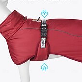 cheap Coats-Dog Coat Jacket Parka Jacket with Harness Reflective Warm Water-Resistant Outdoor Dog Clothing for Medium Large