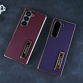 economico Cover Samsung-telefono Custodia Per Piegatura a Z 7 Z Fold 6 Z Fold 5 Z Fold 4 Z Fold 3 Custodia Portafoglio con Supporto Resistente agli urti Retrò Placcatura Pelle PU