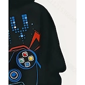 billiga Pojkens 3D Sporter &amp; Spel-Pojkar 3D Grafisk Spel Huvtröja Långärmad Vår Höst Mode Streetwear Barn 4-12 år Huva Utomhus Ledigt Dagligen Normal