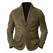 abordables Blazers pour hommes-Homme Blazer en faux suède Veste en faux suède Entreprise Soirée Cocktail Fête de Mariage Mode Décontractées Automne hiver Polyester Simili Daim Plein Bouton Poche Confortable Boutonnage Simple veste
