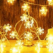 abordables Guirlandes lumineuses à piles-Guirlande lumineuse à LED blanc chaud de 3 m, guirlande lumineuse de vacances alimentée par batterie pour décorations de mariage, de Noël et de fête en intérieur