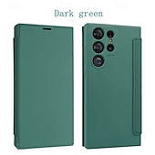 levne Pouzdra pro Samsung-Ochranný kryt na telefon pro S24 S24 Ultra Plus S23 Ultra Plus S23 S22 S22 Plus Ultra S25 Ultra zadní kryt se stojanem slotem na karty odolný proti nárazu retro TPU PU kůže