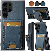 ieftine Carcasă Samsung-telefon Maska Pentru S24 Ultra Plus S23 Ultra Plus S22 Plus Ultra S25 Ultra Capac Spate rezista Loc pentru card Anti Șoc Retro TPU PC PU piele